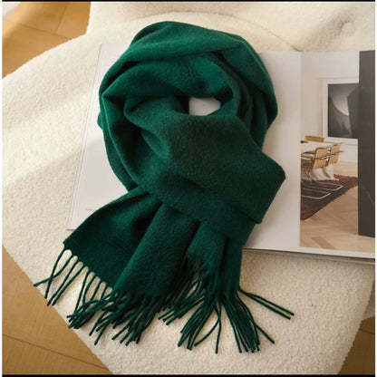 Cachecol Pashmina Unissex com Franjas em Poliéster 230g