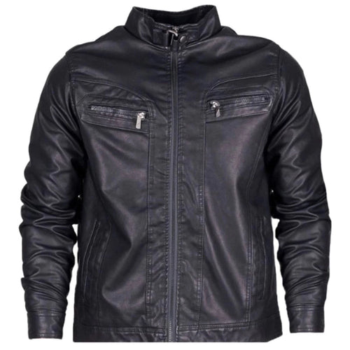 Jaqueta de Couro Masculina Forrada para Inverno